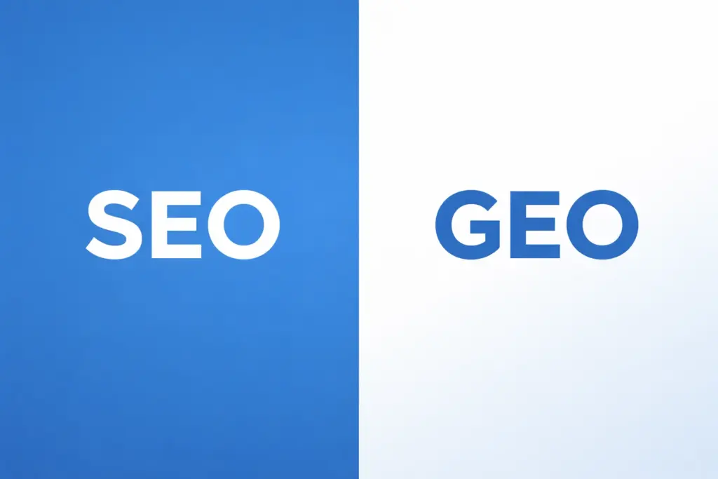 SEO와 GEO 사용자 여정 비교