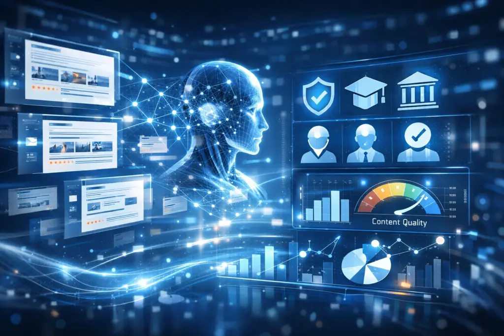 구글 SEO 세 가지 영역 콘텐츠 테크니컬 오프페이지 구조 다이어그램