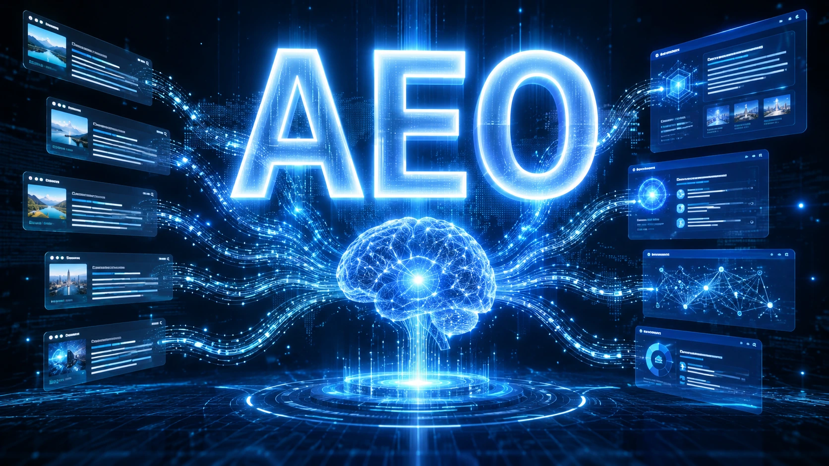 AEO 정의, AI 답변에 이르는 흐름이 기존 검색 색인을 거친다는 점을 시각화